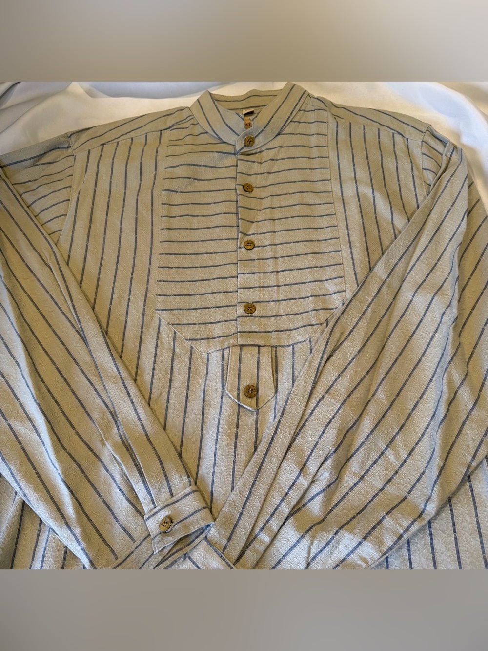 NWT WAH Maker Frontier Wear Mens M Gray Cotton Button Up Shirt  Chickasaw Bib